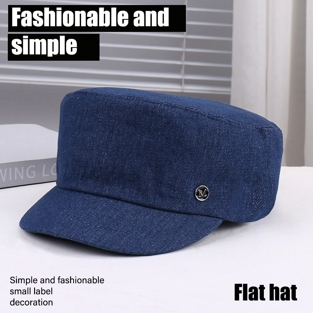 

Новый однотонный минималистичный металлический логотип для путешествий на открытом воздухе, универсальная шляпа от солнца в стиле ретро, художественный и элегантный дизайн для повседневной носки