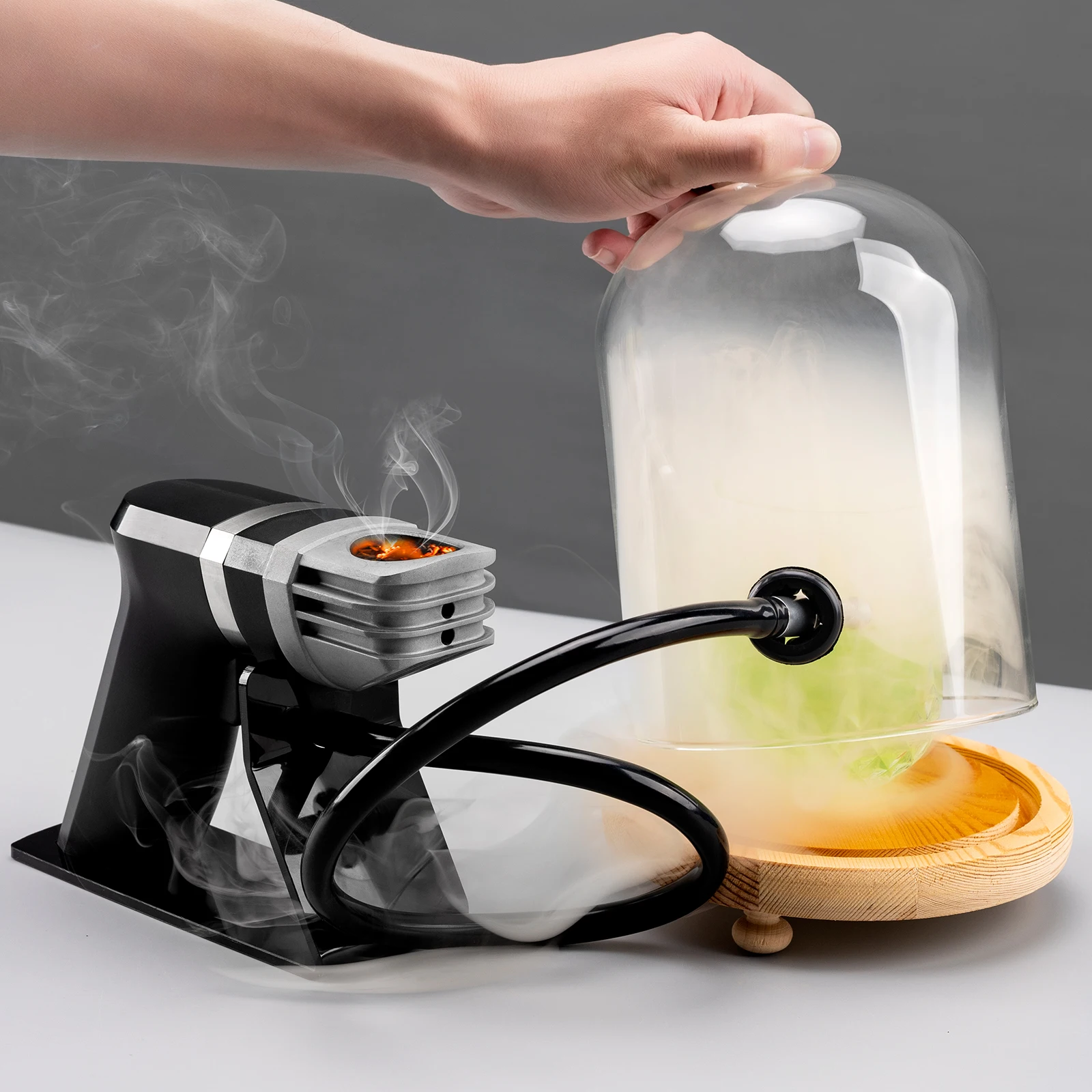 Portable bong wood smoke soaker foam bong cocktail drink