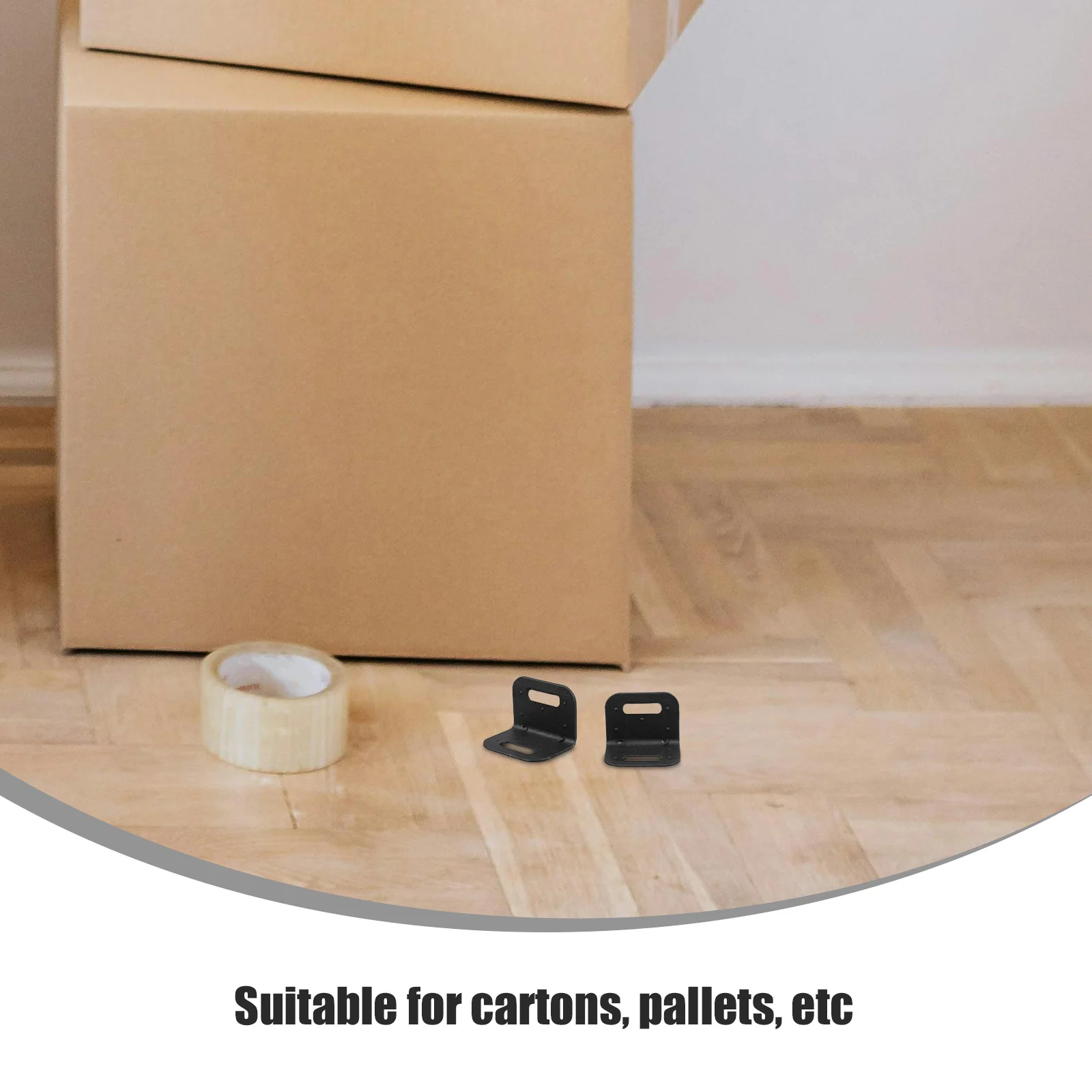 20 قطعة من البلاستيك L قوس الكرتون حافة السلامة الحرس ركن حماة الشحن التعبئة والتغليف السائبة حزمة سوداء #6