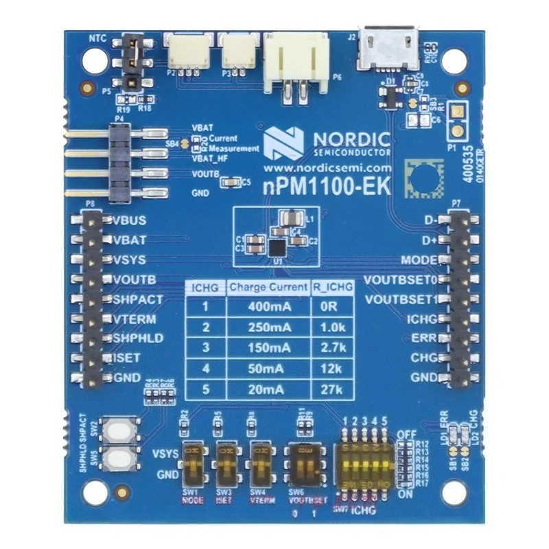 

NORDIC NPM1100-EK NPM1100 Development Board Power Management IC Evaluation Kit