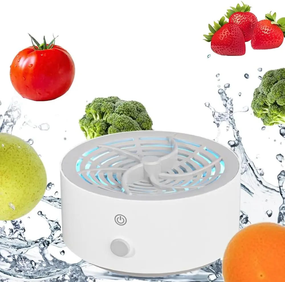 

Mini Fruit Vegetable Cleaning Machine, Portable Household Disassemble Fruit Vegetable Food Purifier, USB Ultrasonic Fruit Washer