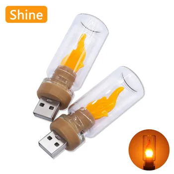 LED 깜박이 촛불 빛 USB DC5V 0.3W LED COB 불꽃 빛 2200K 홈 생일 파티 웨딩 장식 전구 액세서리