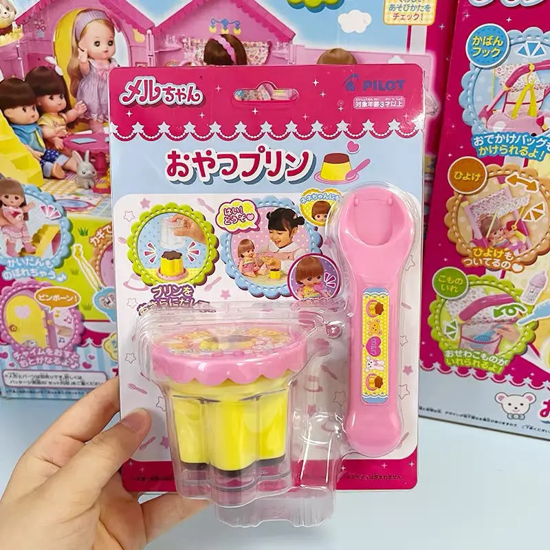 Food Feeding Pudding Feeding Toy Desktop Ornament Cute Pink Jelly Strawberry Pudding Set Ornaments Models For Kids Girls