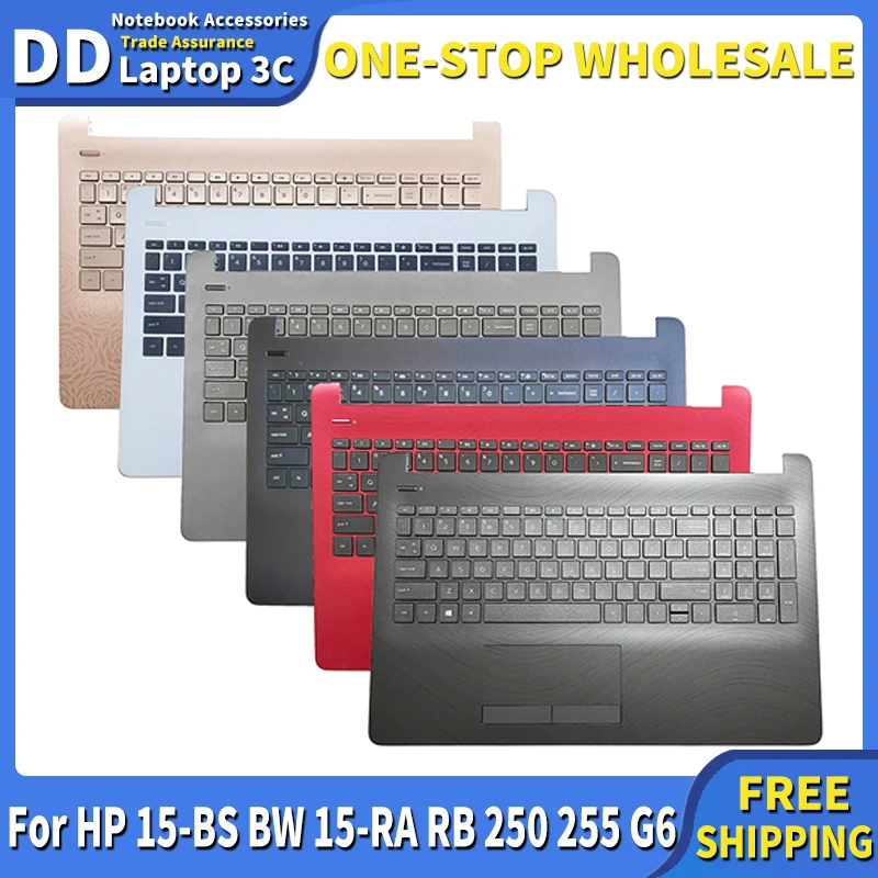 

NEW US Keyboard for 15-BS 15-BW 15-RA 15-RB 250 G6 255 G6 Laptop Palmrest Upper Cover Top Case Backlight English 925010-001