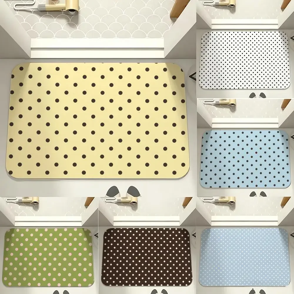 Speckle Foam Dots Floor Mat carpet diatom mud bathroom quick-drying absorbent floor mat household bathroom