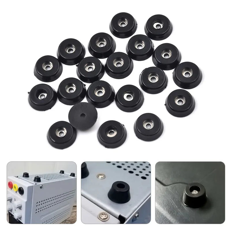 Black/white Synthetic Rubber Table Foot Pad Non-slip Absorber Shock Stand With Gasket Box Speaker Furniture Leg Machine Foot Pad