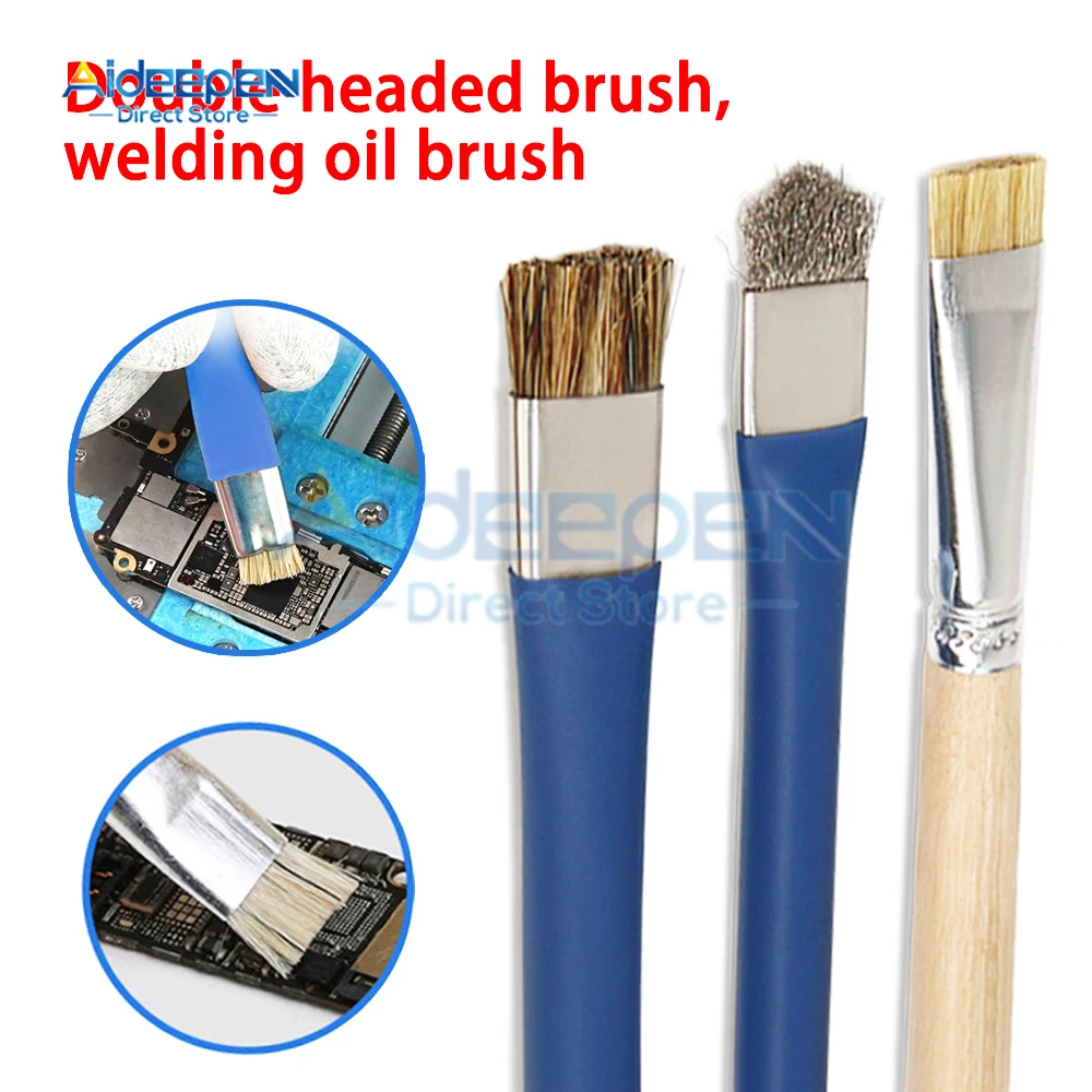 3Pcs Safe Brush Anti-Static Motherboard PCB Cleaning Brush for Mobile Phone Repair Tools Kit Double Head Convenience