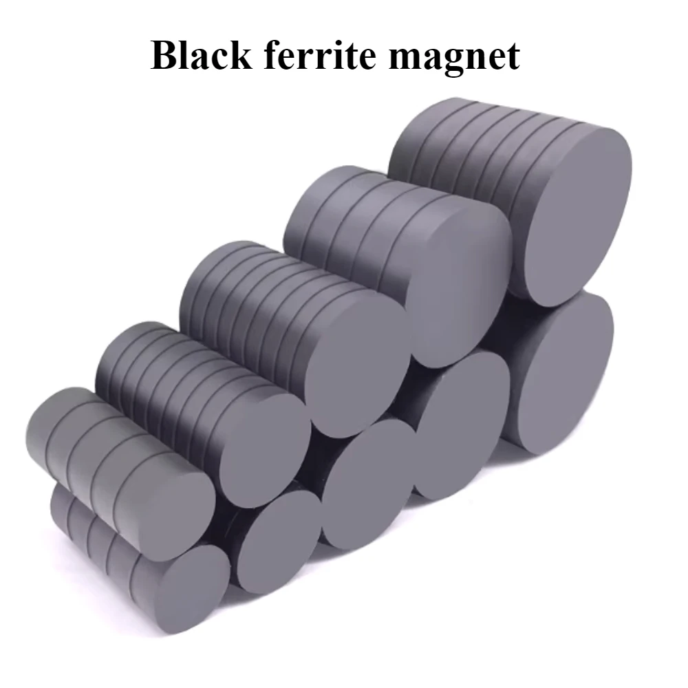 10-100 Uds. Ferrita redonda 15x5mm imán negro ordinario artesanías imán pegatinas para refrigerador DIY parches magnéticos 15*5 15x5