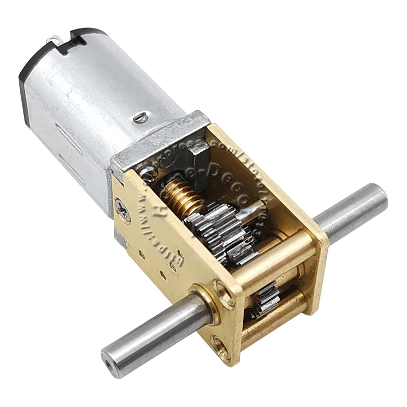 1pcs N20 Micro Speed Reduction Turbine Worm DC Gear Motor with Dual D-Shaft Full Metal Gearbox Wheel DC3-12V 4-381RPM