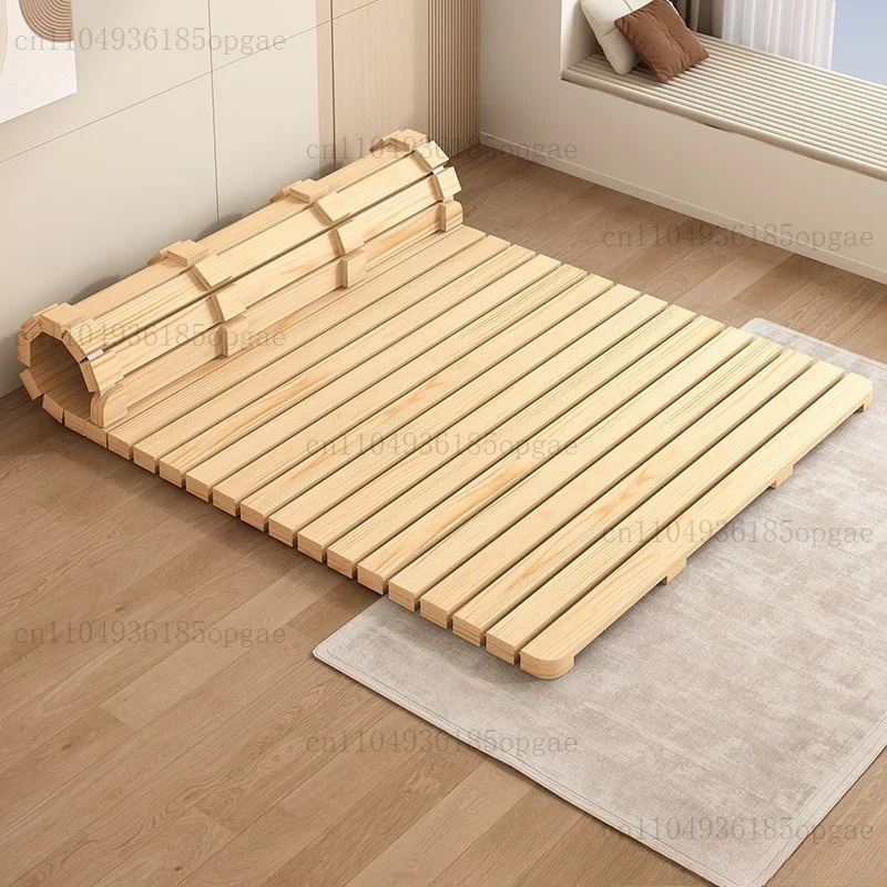 Japanese-style Bed Frame, Low Bed, Moisture-proof Hard Bed Board, Solid Wood Tatami Row Skeleton, Floor Bed, Rental Floor Bed, F