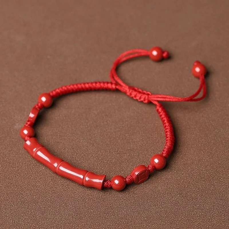 Rising Cinnabar Red Rope Bracelet Transfer Couples Hand Rope Couples.