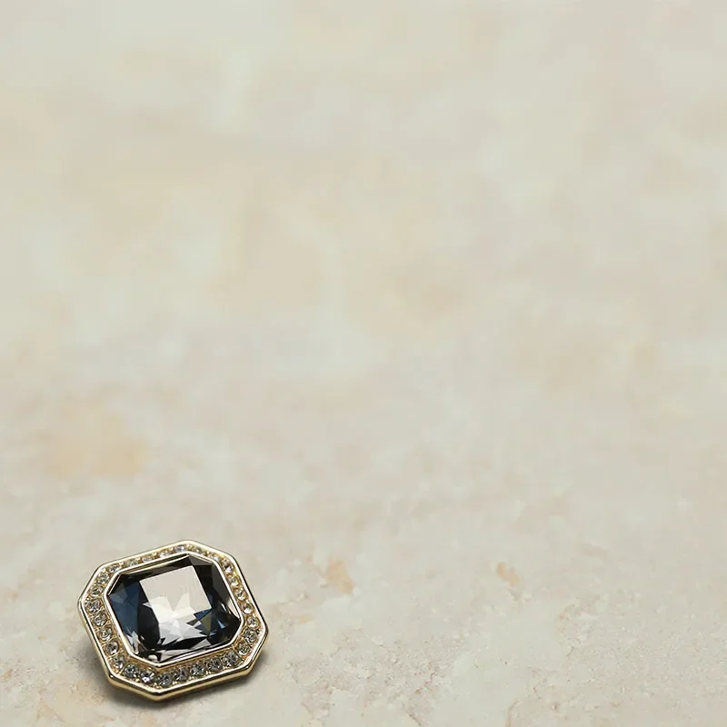 5pcs Fashionable Diamond Buttons 20mm High Quality Square Metal Shank Buttons Clothes Decorative Buttons
