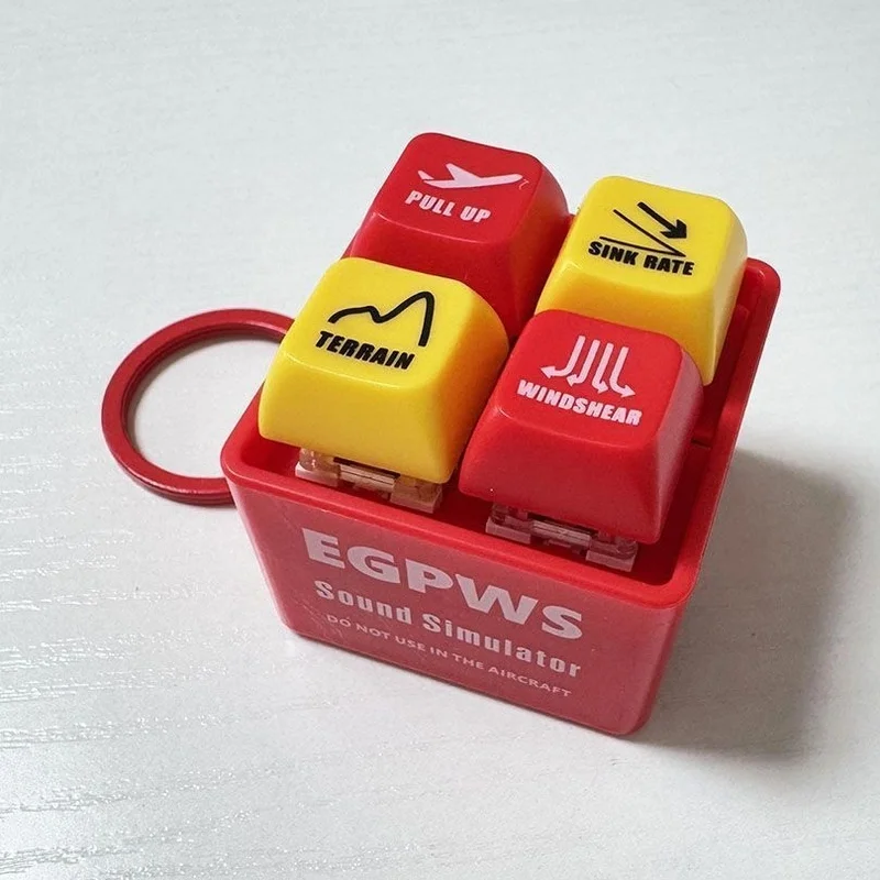 خمسة التقنية بوينغ 737 ايرباص EGPWS تحذير الصوت محاكاة الطيار المفاتيح ديكور المنزل الحرفية الرياح الدقات معلقة الديكور #5