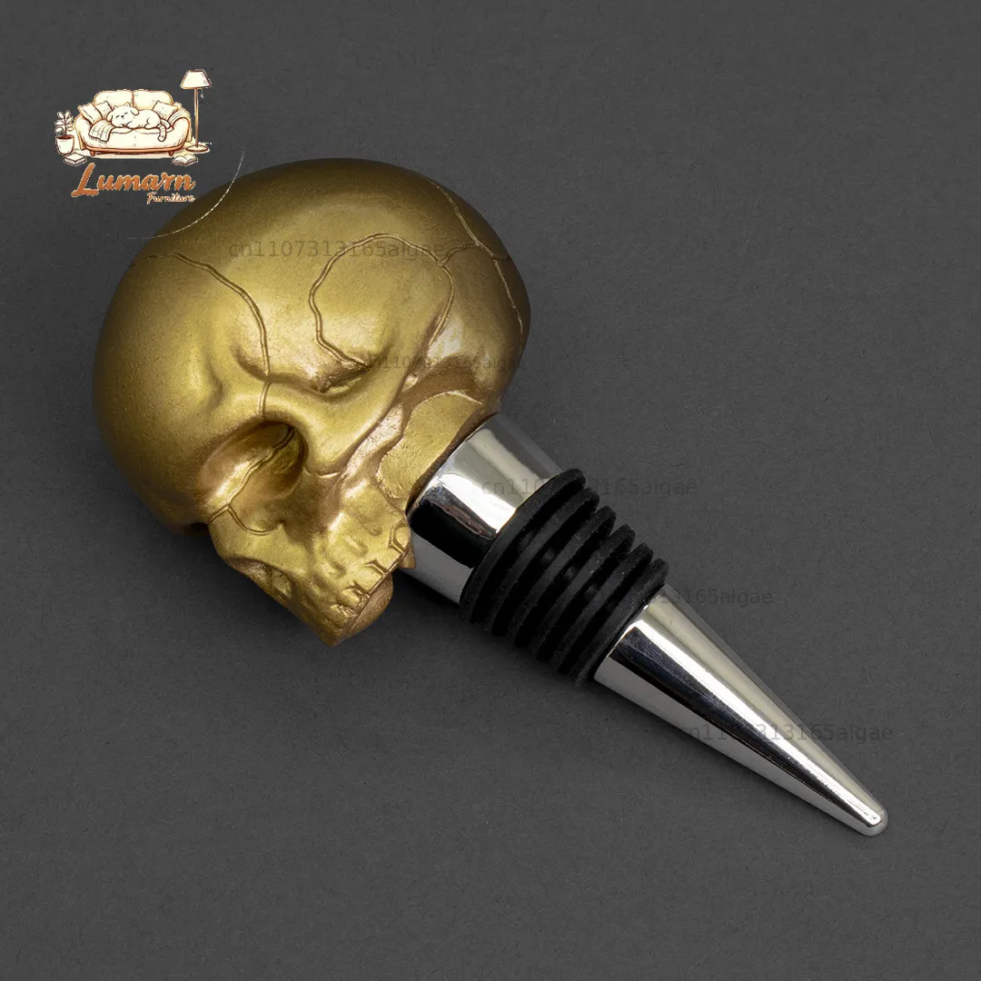 British Luckies Skull Dog Head Wine Cork Seal Plug Iron & Glory Wine Plug Seal Plug