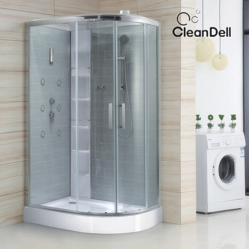 Shower Room Integral Bathroom, Arc Fan Integrated Storage Table Imitation Tile Bath Steam Room
