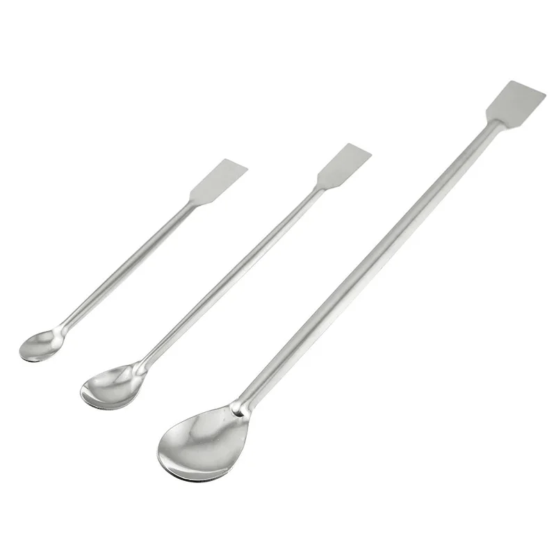 50pcs Stainless Steel Mixing Spoon Long Handle Craft Spoons For Taking Out Glitter Embossing Powders Sequins To DIY Cards