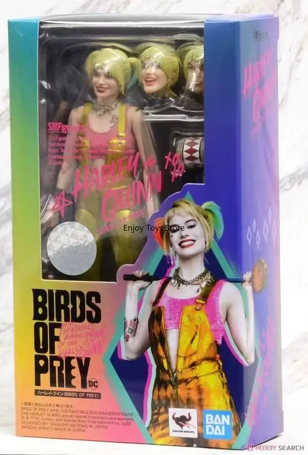 

In Stock Bandai SHF Raptors Harley Quinn Golden Jumpsuit Movable Model