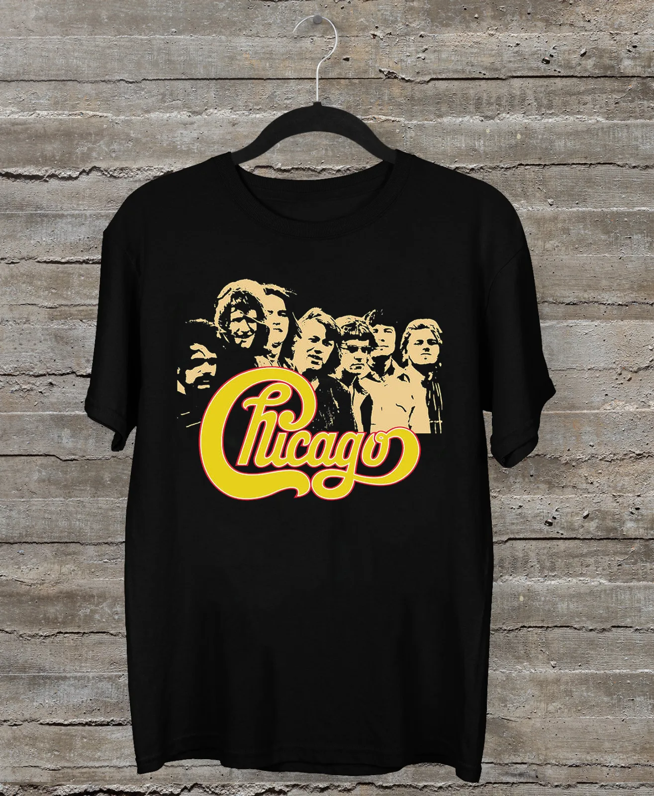 NEW CHICAGO Band Member Short Sleeve Black All Size Shirt AR695