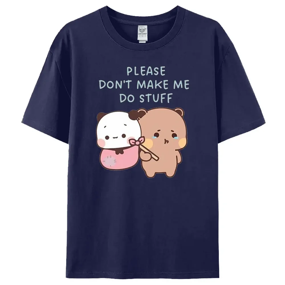 Bluza Bubu Dudu Śmieszna Koszulka z Grafiką Leniwego Niedźwiedzia Panda Koszulki dla Par Casualowe Koszulki Męskie Damskie Codzienna Moda Urocze Topy