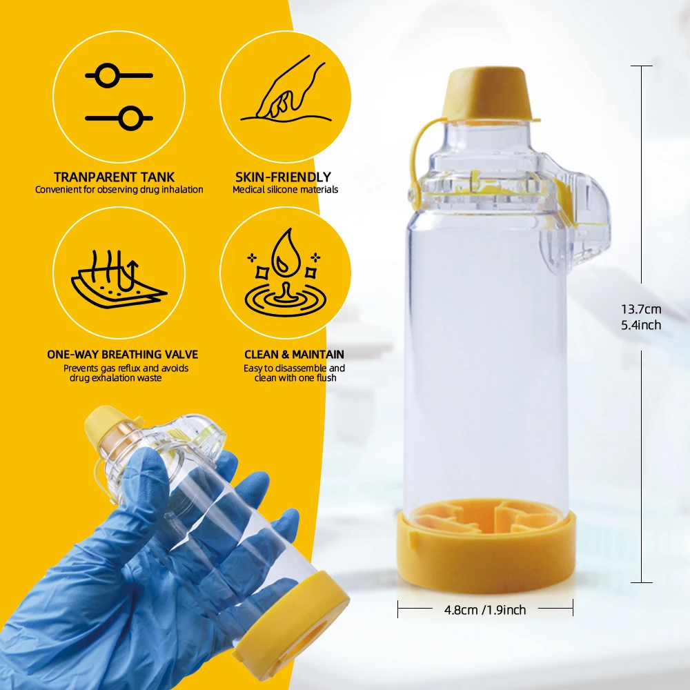 Inhaler Spacer with Mask, 175ml, S/M/L