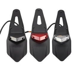 Motorcycle Universal 12V LED Taillight Brake Lamp With Rear Fender License Plate Bracket Holder for Enduro Off-Road Bike