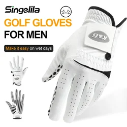 Pack 1 Person Golf Gloves Men's Left Hand Soft Breathable Pure Sheepskin Non-slip Pellet Golf Gloves Golf Men 22/23/24/25/26