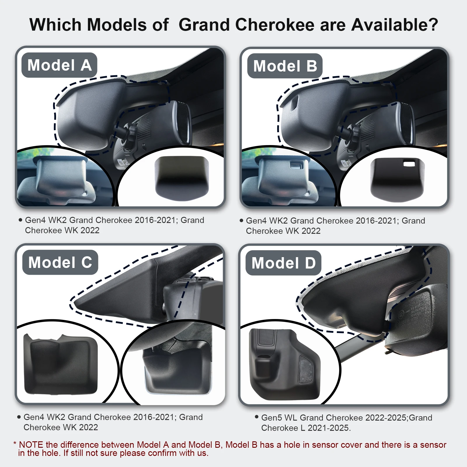 كاميرا داش أمامية مخصصة 4K وخلفية 1080P لسيارة جيب جراند شيروكي L WK Gen4 WK2 Gen5 WL موديل (A/ B/ C/ D) 2016-2025 #2