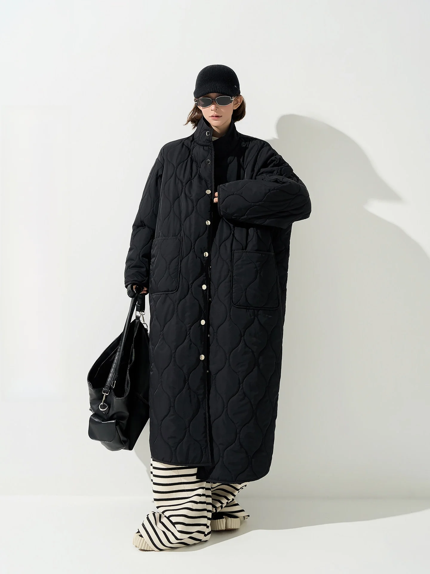 

Женский теплый кардиган свободного кроя с длинными рукавами из хлопка, в корейском стиле, осенне-зимний, с открытым передом, Gao Wen Long Pattern