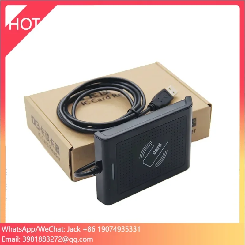 13.56MHz HF RFID Smart Card And RFID Tag Reader Desktop Black Rfid Reader Usb Tablet Card Reader And Writer