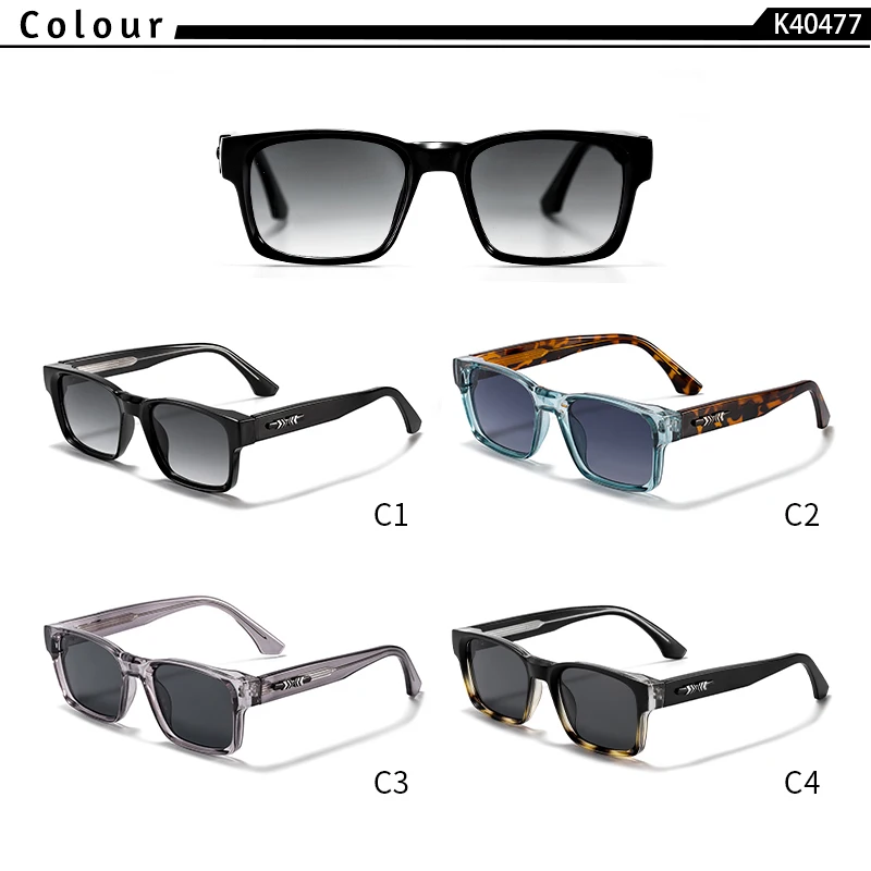 1/2/3 قطعة HBK بالجملة الرجال النظارات الشمسية إطار سميك موضة مربع التدرج عدسة نظارات شمسية للصيف في الهواء الطلق حفلة الشاطئ