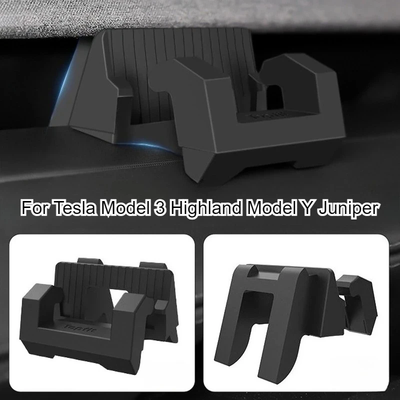 For Tesla Model 3 Highland Model Y Juniper Silicone Car Phone Holder Silent No Trace Clip-on for Dashboard Air Vent Accessories