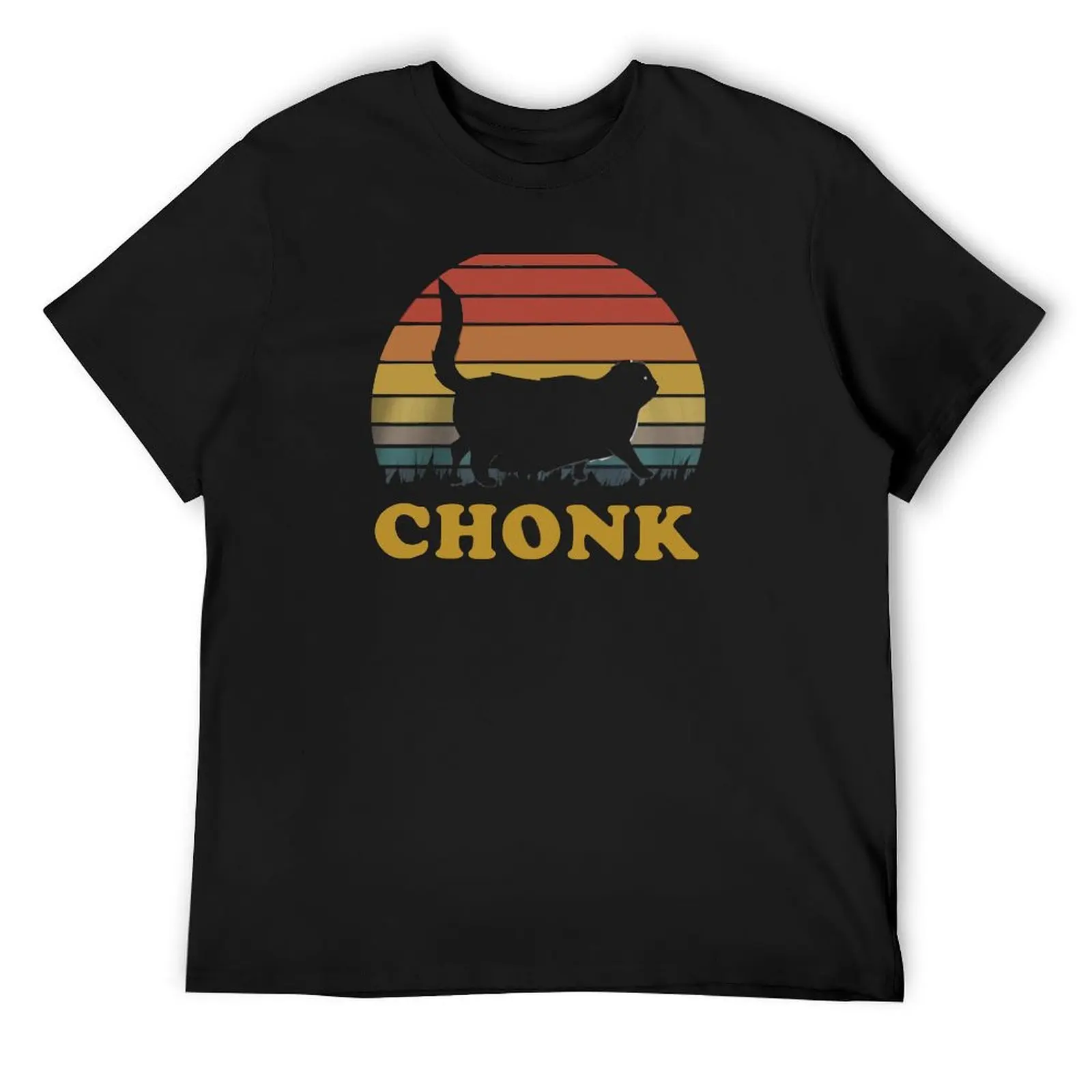 Black Cat Chonk T-Shirt aesthetic clothes anime clothes designer t shirt men