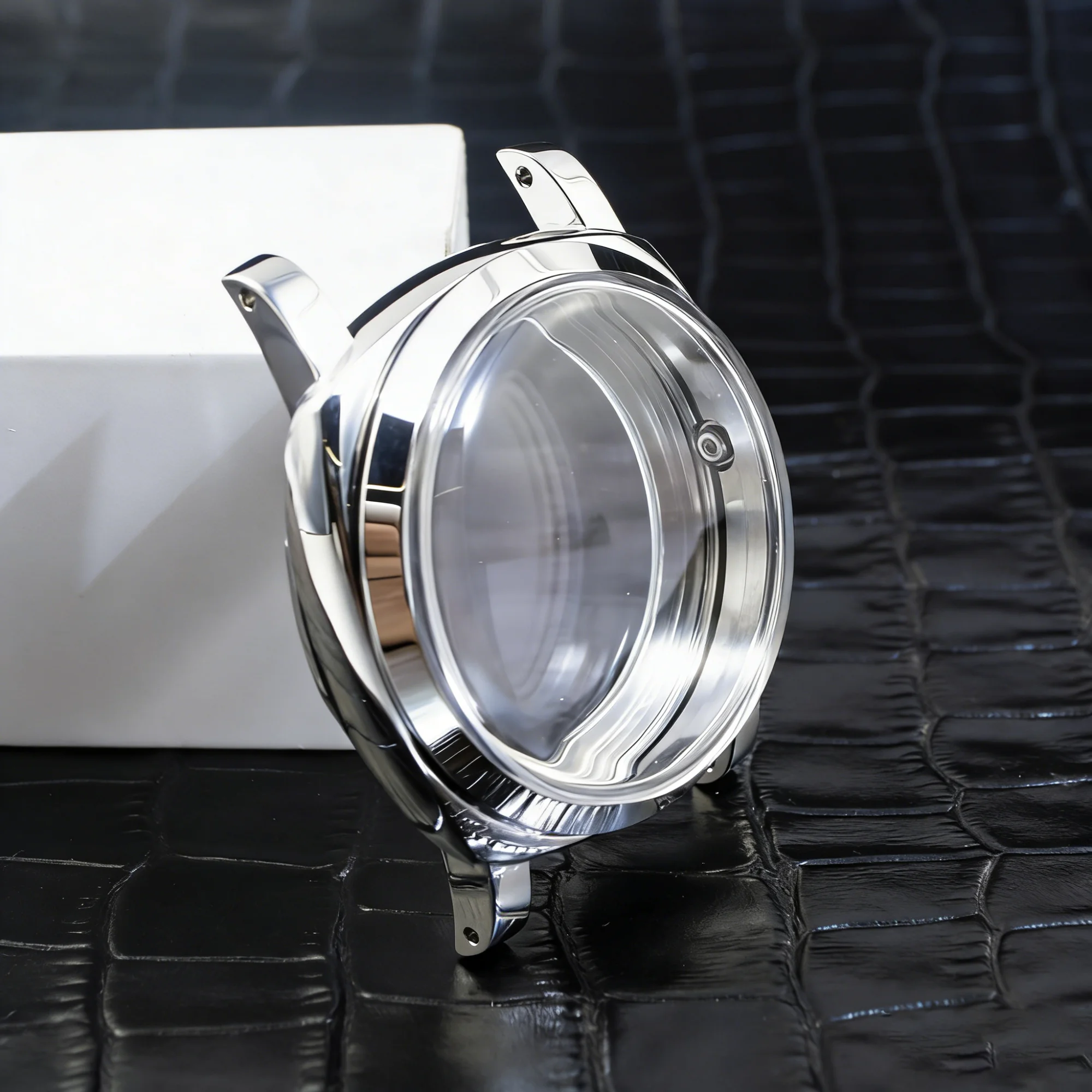 Vintage PAM Watch Case PAM 6152 Watch Case No Bridge Stainless Steel Bubble Mirror Case Water Resistant for ETA6497/6498/ST3600