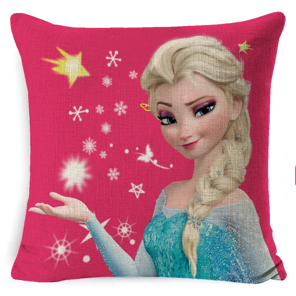 Anime Disney Frozen Prinses Kussenhoes Actiefiguren Elsa Anna Prinses Korte Pluche Thuis Decoratieve Kussensloop Geschenken