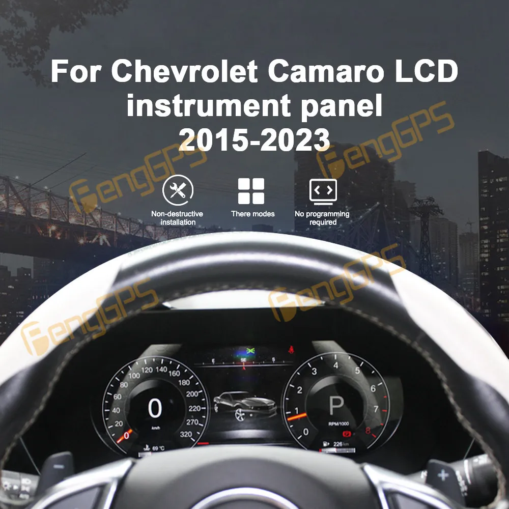 Car Digital Cluster Instrument For Chevrolet Camaro 2015-2023 LCD Virtual Cockpit Dashboard Panel Speed Meter Display Tachometer