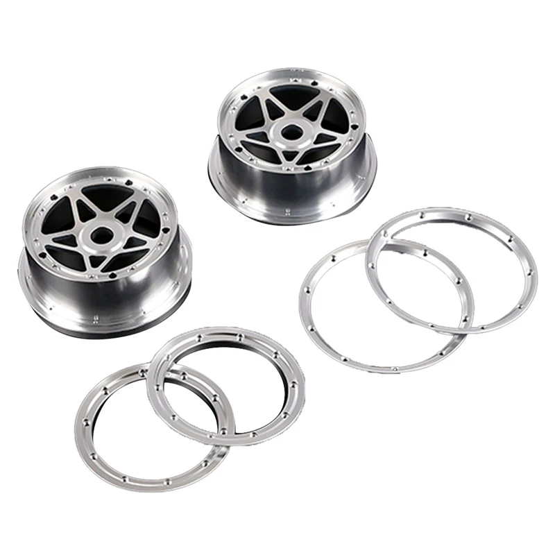 CNC Metall Vorderradnabe Kit für 1/5 HPI ROFUN ROVAN KM BAJA 5B RC AUTO Teile