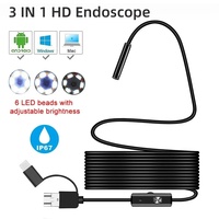 1080P Full HD  Endoscope Camera MicroUsb Type C Android Smartphone 2M 5M 10m Hard Flexible Wire 8mm Endoscopy Camera Inspection