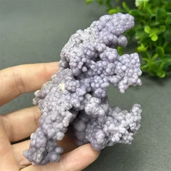 Natural Grape Agate Mineral Specimen Quartz Cluster Raw Stone Rough Polished Reiki Energy Healing Home Ornament Gift
