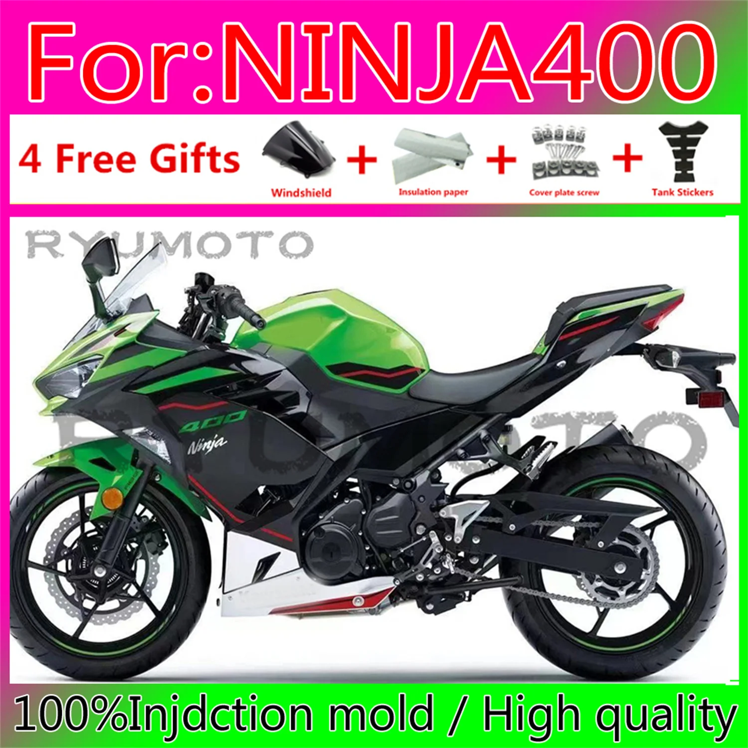 

New ABS Injection Molded Plastics Fairings Kit For Kawasaki Ninja 400 18 20 Kawasaki NINJA 400 18-20 Fairing