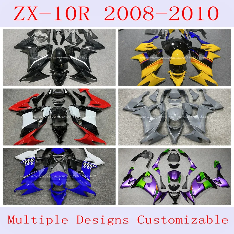 4 Gift New ABS fairing kit for Kawasaki ZX-10R 2008-2010 car modification accessories can be customized