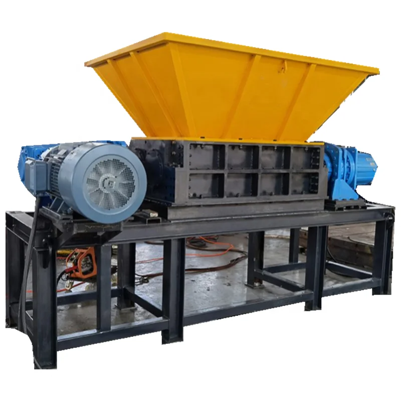 Industrial Scrap Metal Copper Aluminum Cans Shredder/double Shaft Tire Home Plastic Shredder