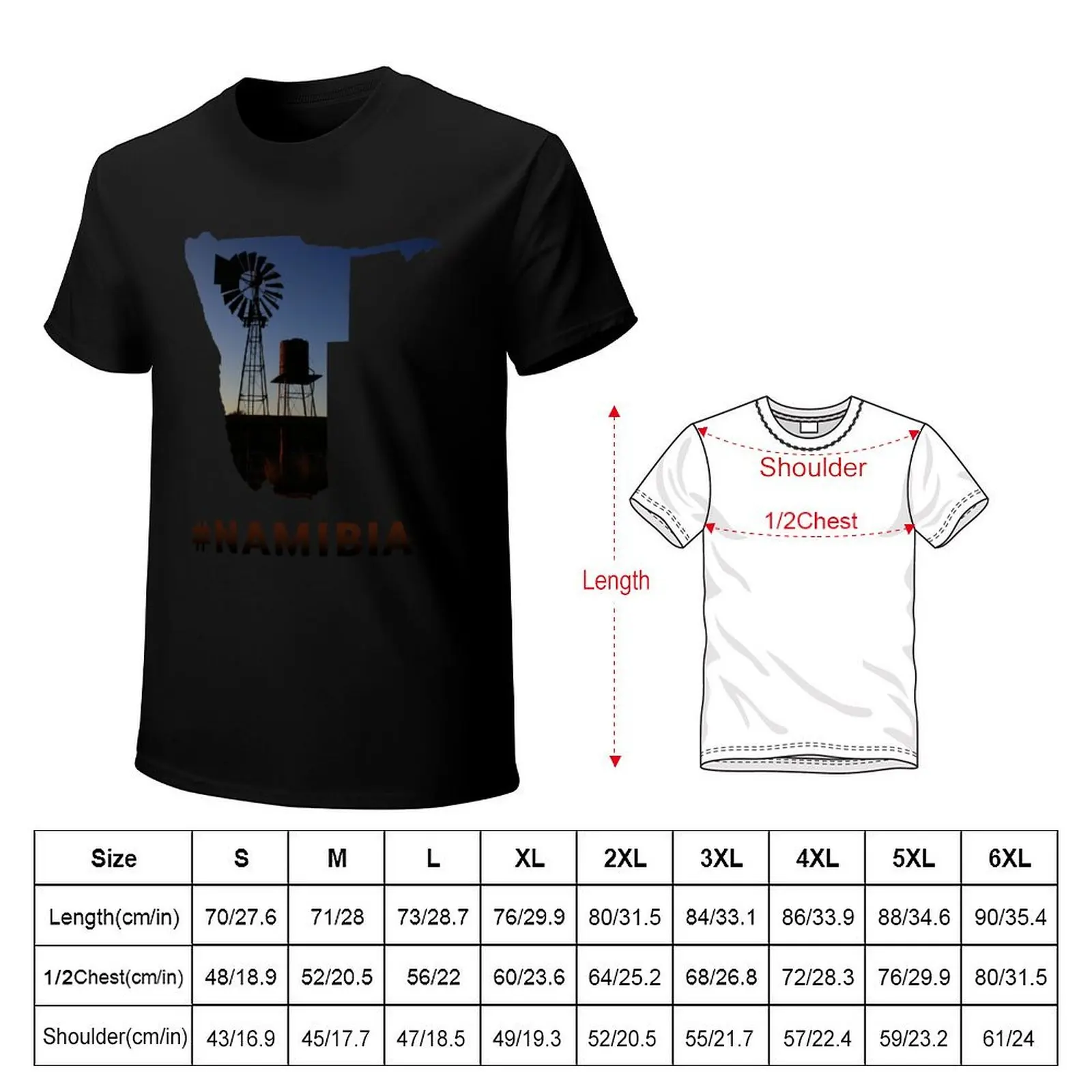 #Namibia Windpomp T-Shirt Casual Everyday Short Sleeve T-Shirt