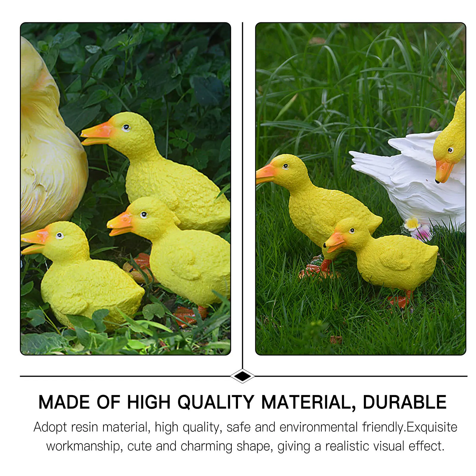 

4Pcs Small Simulation Resin Decor Set Garden Indoor Outdoor Micro Landscape Ornament Artificial Craft