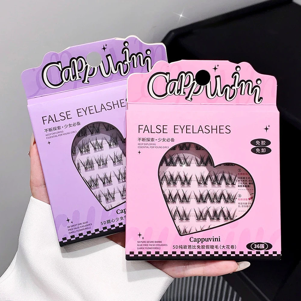 Cappuvini 5D Curling Glue-free Natural False Lashes Fluffy and Thick Upper Eyelashes