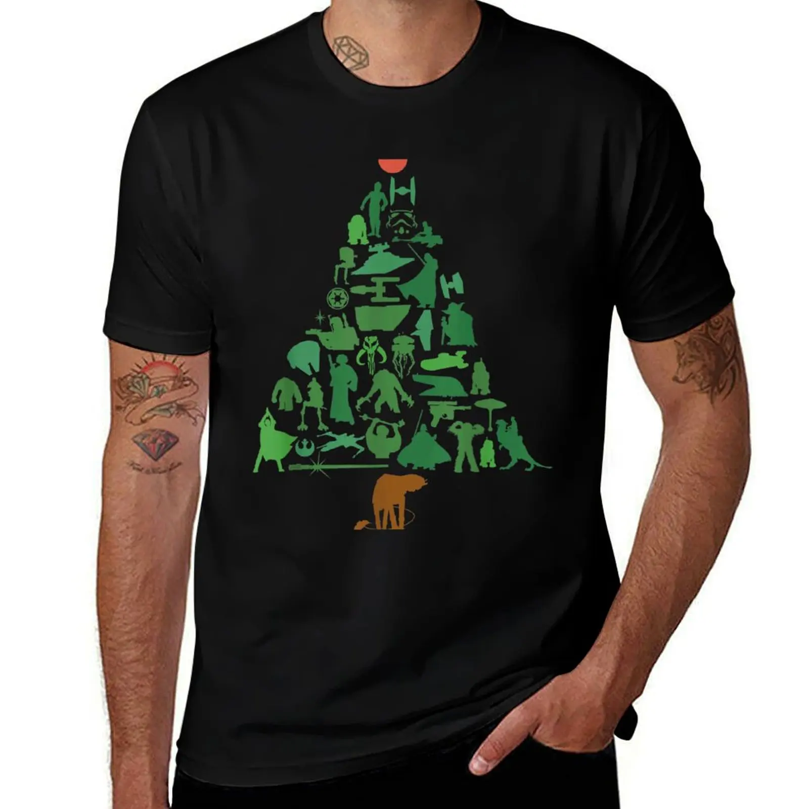 

Christmas tree green T-Shirt croswit shirt man Clothing custom t-shirts plus size tops Men's cotton t-shirt