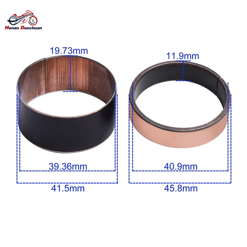 41mm Motorcycle Front Fork Bushing Copper for YAMAHA MT07 XP 500 530 560 MT09 FZ09 FJ09 NIKEN MXT 850 TRACER 9 XSR 900