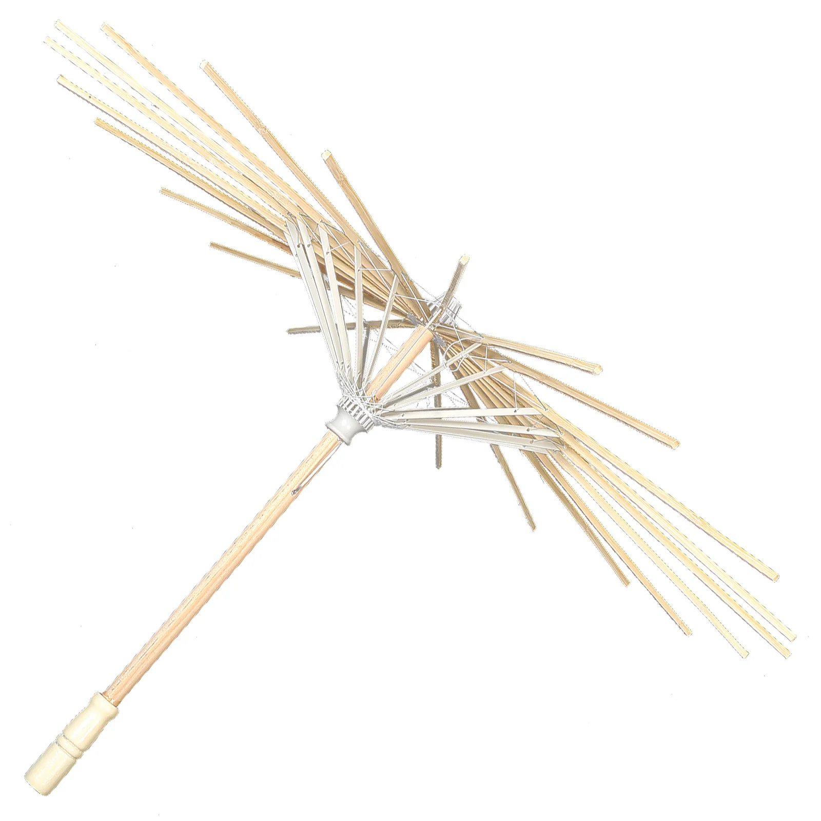 

Diy Oil Paper Umbrella Frame Wooden Stand Holder Decorative Parasol Small Portable Adult Wedding Props Classical Dance