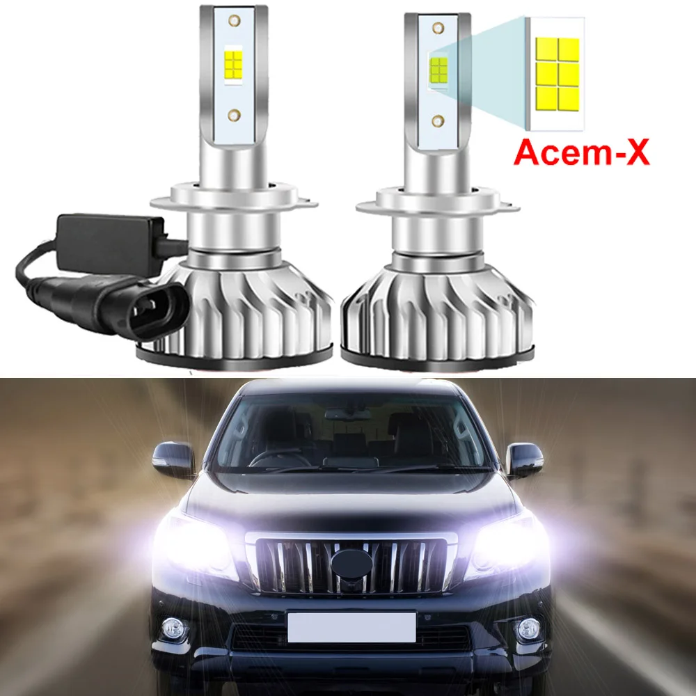 

2Pcs For Toyota Land Cruiser Prado 150 Series 2009 2010 2011 2012 2013 2014 2015 Led Headlight Bulb High Low Beam Canbus 6000K