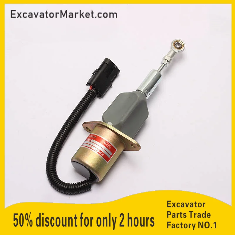 

Excavator Parts For Komatsu Cummin 6CT 8.3 3930233 3928161 3930234 3964624 6743-81-9140 SA-4335-24 Flameout Solenoid Valve