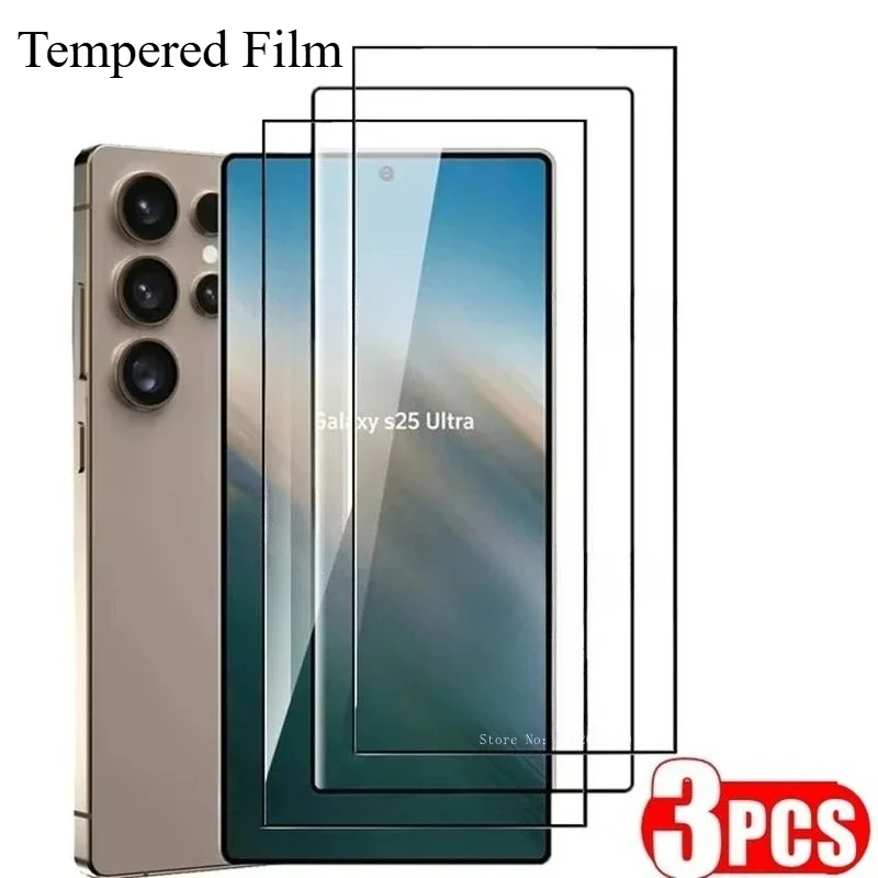 

3PCS Anti-Scratch Tempered Glass for Samsung Galaxy S25 S24 Ultra HD Film for Samsung Galaxy S24 FE S25 Edge Tempered Film
